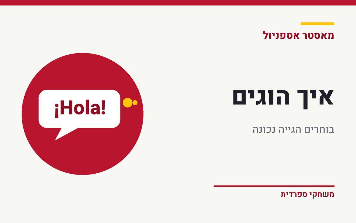 תמונת משחק תרגול הגייה בספרדית, עם בועת דיבור